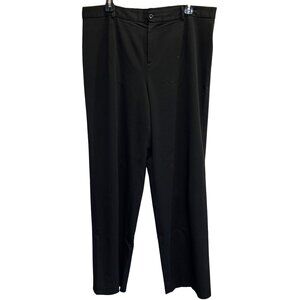 Rafaella Womens Black Dress Pants 16 Polyester Rayon Blend Straight Leg Stretchy